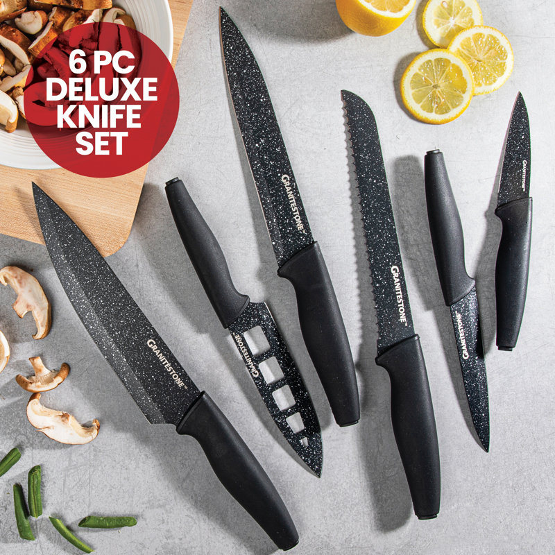 Granitestone Nutriblade 6 PC Knife Set, Professional Kitchen Chef’s